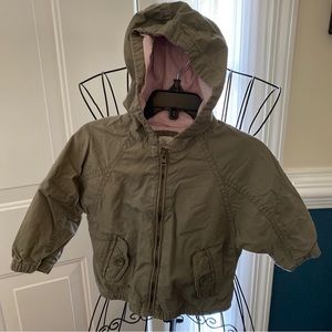 Baby Girls 12-18 12 Month Olive Green Jacket Coat From Little 77 American Eagle